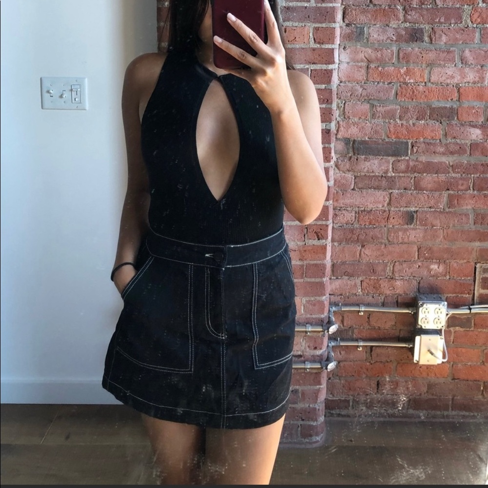 Zara Deep V Keyhole Bodysuit